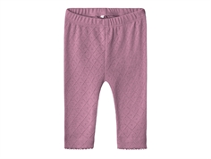Name It mauve orchid eyelet pattern leggings